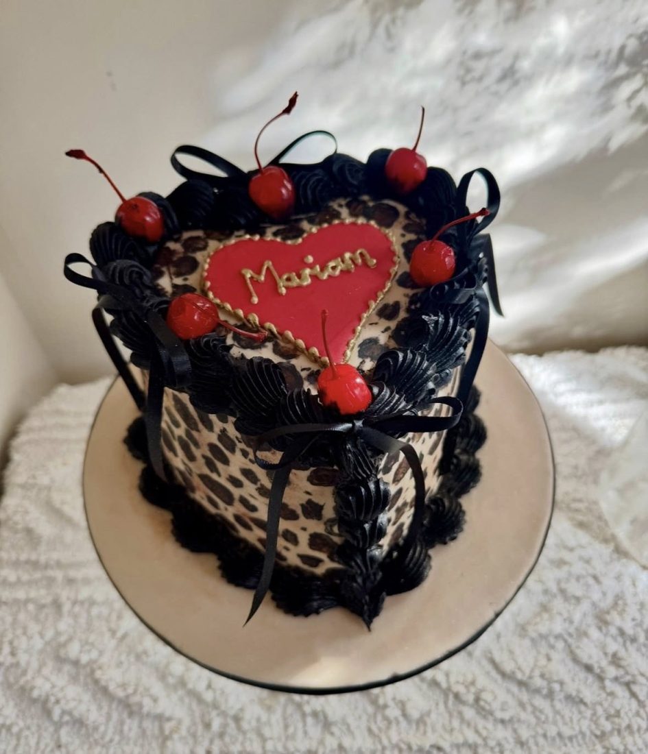 Black leopard cake
