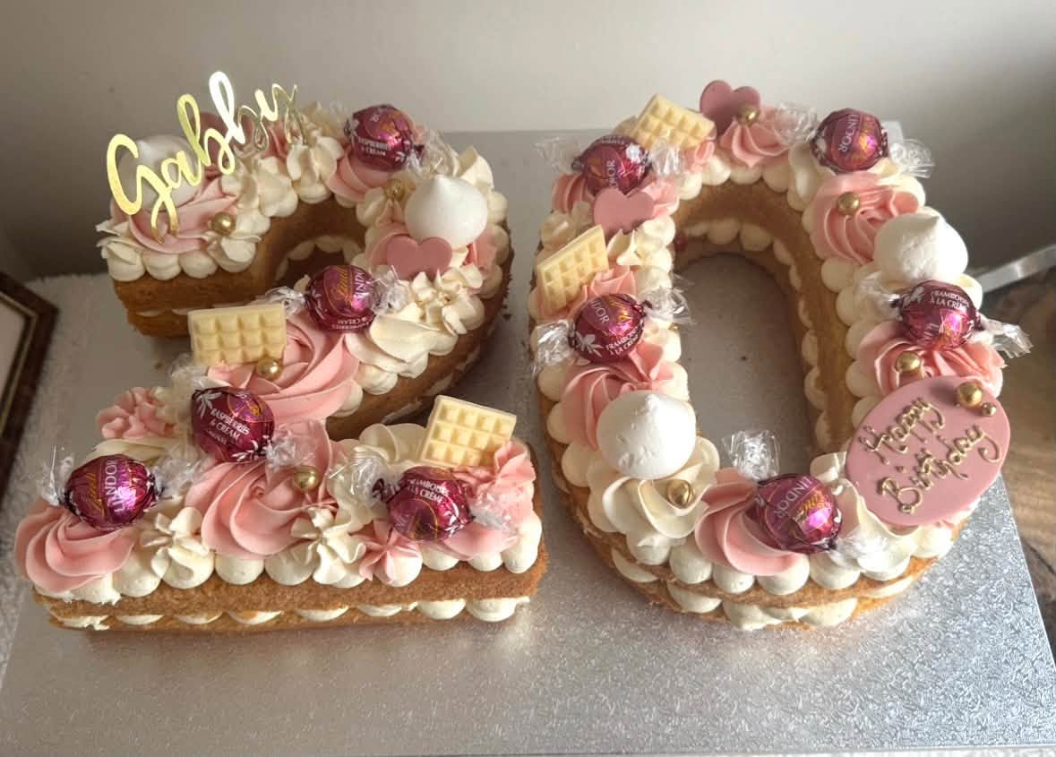Large buttercream numbers