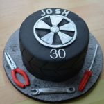 Tyre birthday cake