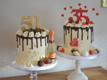 Drip birthday cakes