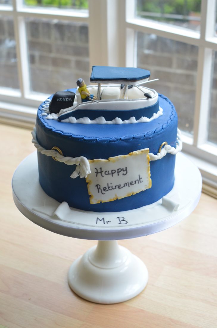 Retirement boat cake