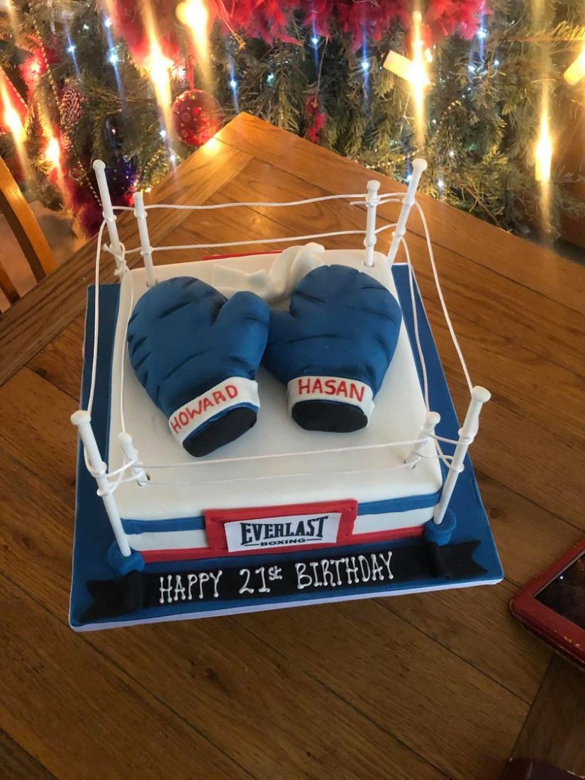 Boxing ring cake