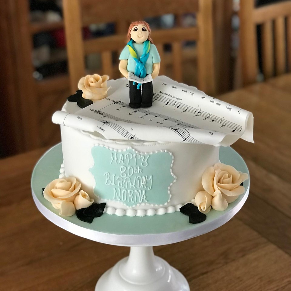 Choir singer birthday cake