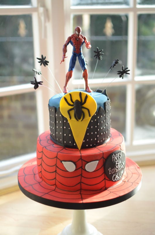 Spiderman cake delivered to Surrey