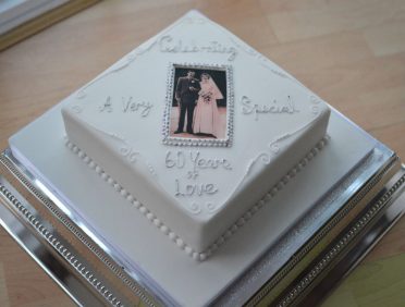 Diamond anniversary cake