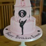 Pink bow & dancer birthday cake.