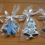 Christmas cookie wedding favours posted to Wales