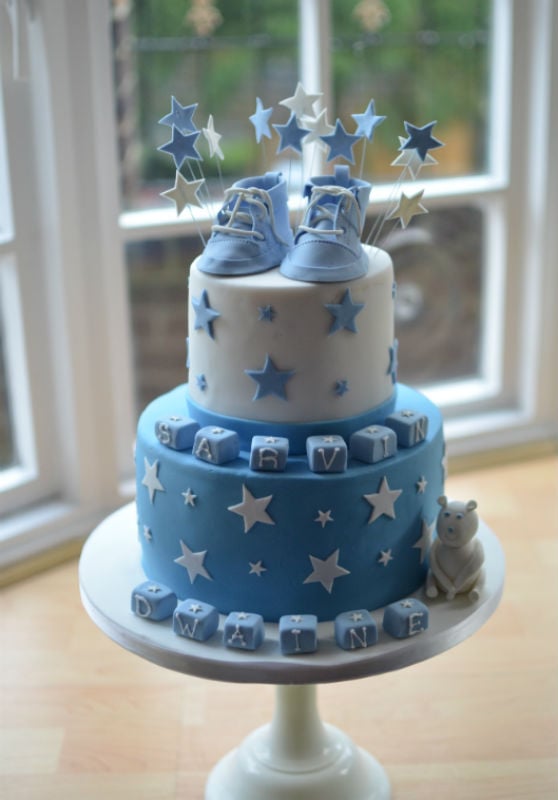Christening cake posted to London