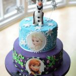 Frozen cake with Olaf topper