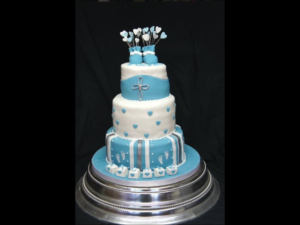 3 tier Christening cake
